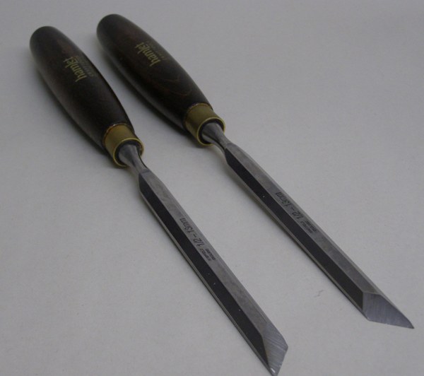 Hamlet Skew Chisels Flat Side 1/2